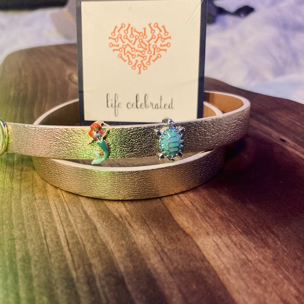 Keep Collective Doublewrap Bracelet with Ariel Turtle Charm